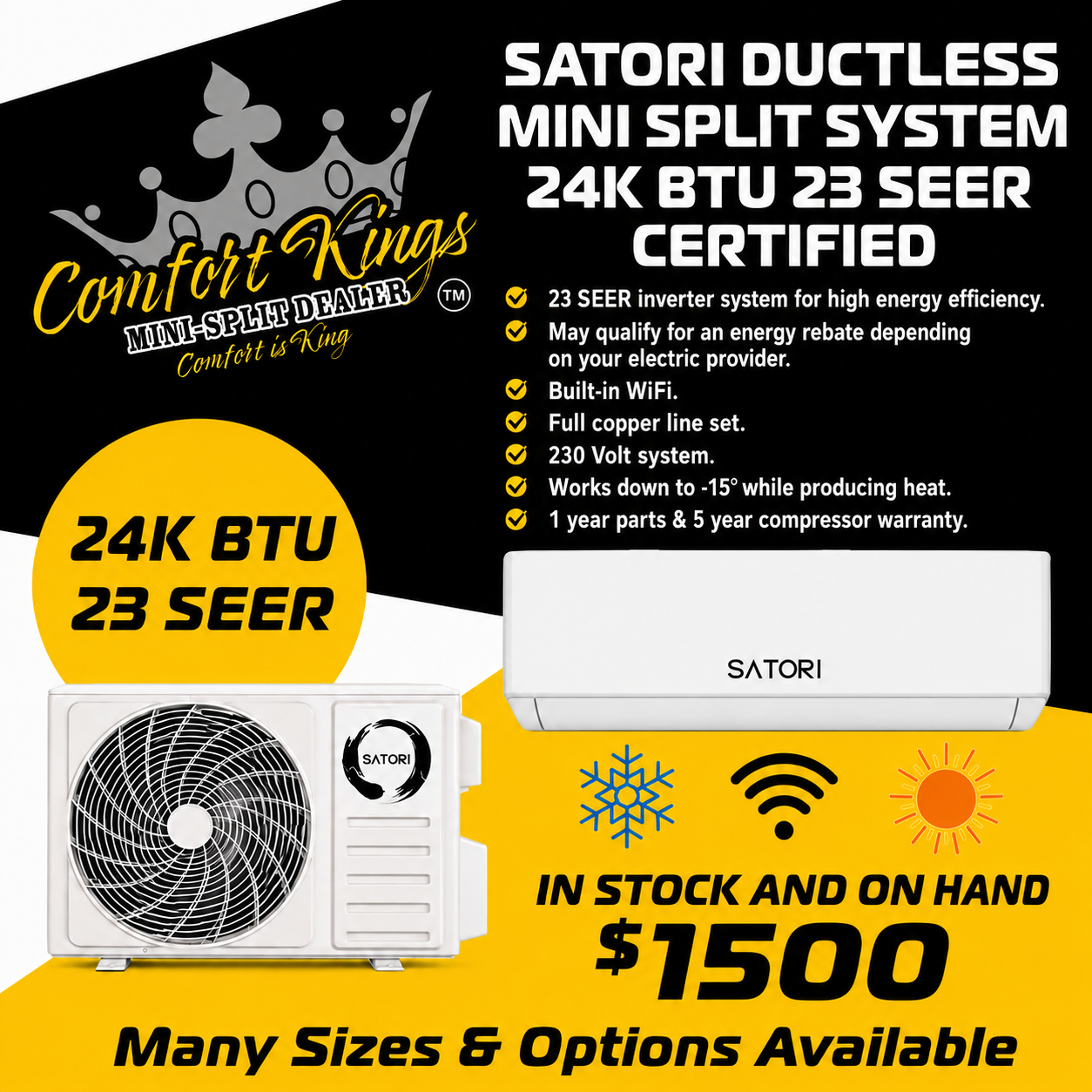 24K Satori 23 SEER certified